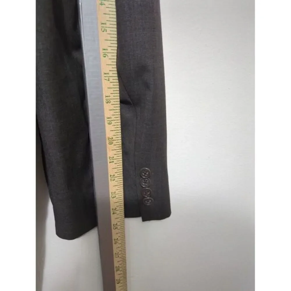 Jack Victor Loro Piana Zelander‎ Wool Blazer 46L Charcoal Grey Glen Plaid Jacket